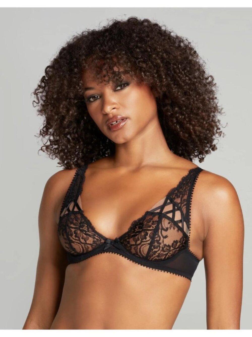 Agent Provocateur Cordellia Black Mesh Bra 32C